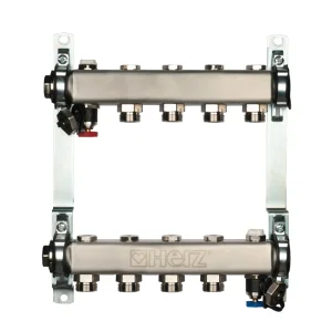 Distrib. inox rad. cu inchidere DN25- 4 cai x G3/4" 1863404 HERZ